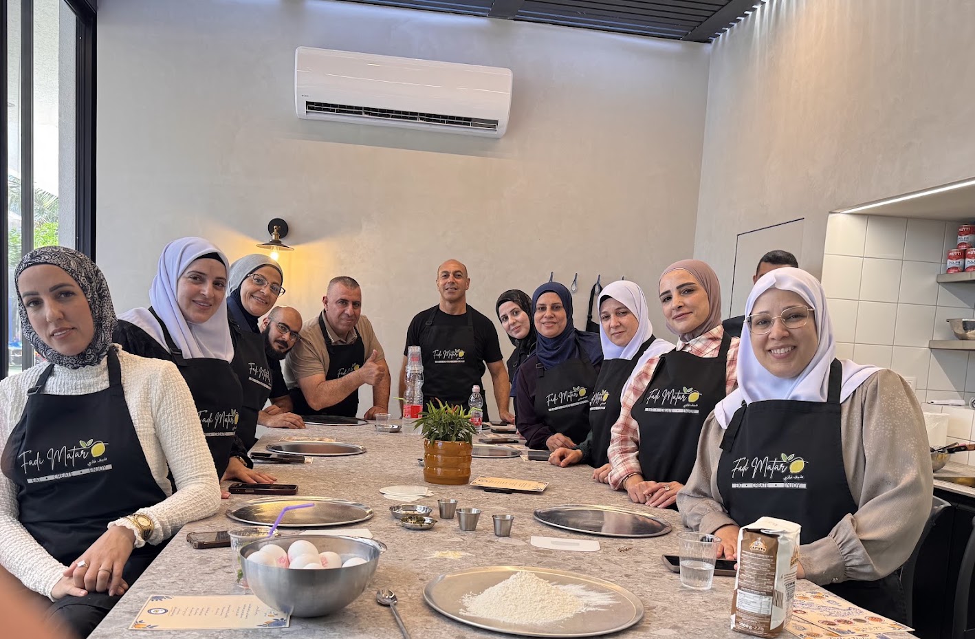 صورة من ورشات شيف فادي بالمطبخ